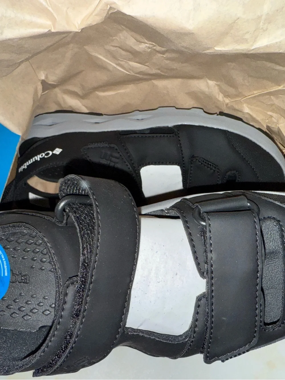 NWB Columbia Youth Black Tech Sun Adventure Sandal